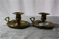 Pr of Brass Candle Holders