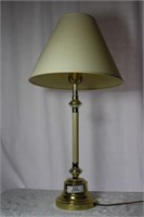 Brass & Ivory Table Lamp w/ Shade
