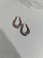 Sterling Hoop Earrings 4.09g