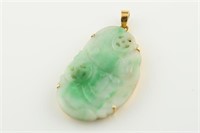 14kt Yellow Gold and Jade Pendant