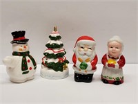 Lot of 4 Christmas Salt and Pepper Shakers