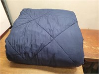 Navy +Light Blue Reversable Comforter @86inx87in