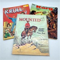 Vintage Coloring Books Korg, Krull, Mounted Police