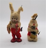 Vintage Wind Up Rabbit Toys (2)