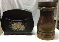 3 Floral Chests & Solid Wood Stand G12B