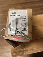 Box of 50 zinc plated ceiling hooks