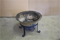 Cast Iron Wood Burning Pit W/ Stand
