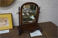 antique walnut Gentlemen's dresser mirror