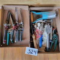 Two Boxes of Gardening Items