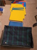 Plaid Suitcase With File Folders