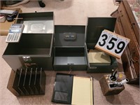 Metal Boxes ~ Various Office Supplies