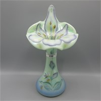 Fenton 11" HP Sea Mist JIP Vase - 1998
