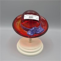 Fenton HP Bonnet on Stand - Ruby - Wright