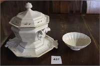 LIMOGE PLATE & COVERED TUREEN