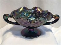 Fenton "Three Fruit" Amethyst Art Glass Bowl