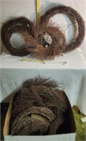 (16) Various Vine/Stick Wreaths w/ (2) Hangers
