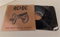 ACDC For Those About To Rock LP Record