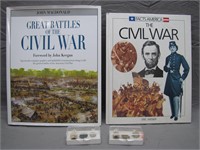 Lot of 2 Vintage Civil War Books and Memorabilia