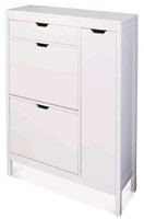 New CANVAS Overbrook 3-Tier tall Shoe Storage, Whi