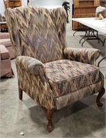 Accent chair, Chevron type upholstery,