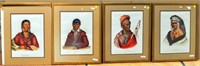 Three Hand Colored Lithographs Native Americans