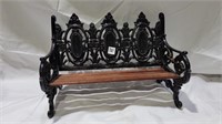 Very heavy iron and wood doll bench