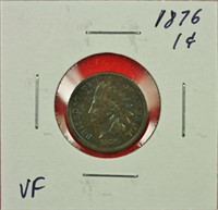 1876 Indian Cent VF