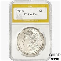 1898-O Morgan Silver Dollar PGA MS65+