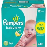 Pampers Diapers Size 1- 240CT