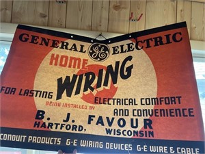 GENERAL ELECTRIC ADVERTISING POSTER - ANTIQUE