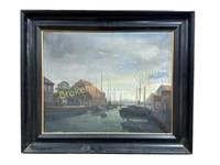 Danish Harbor Scene, Otto Olsen