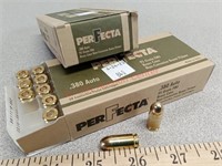 X2 Perfecta 380 auto FMJ ammo - 50 rds per box