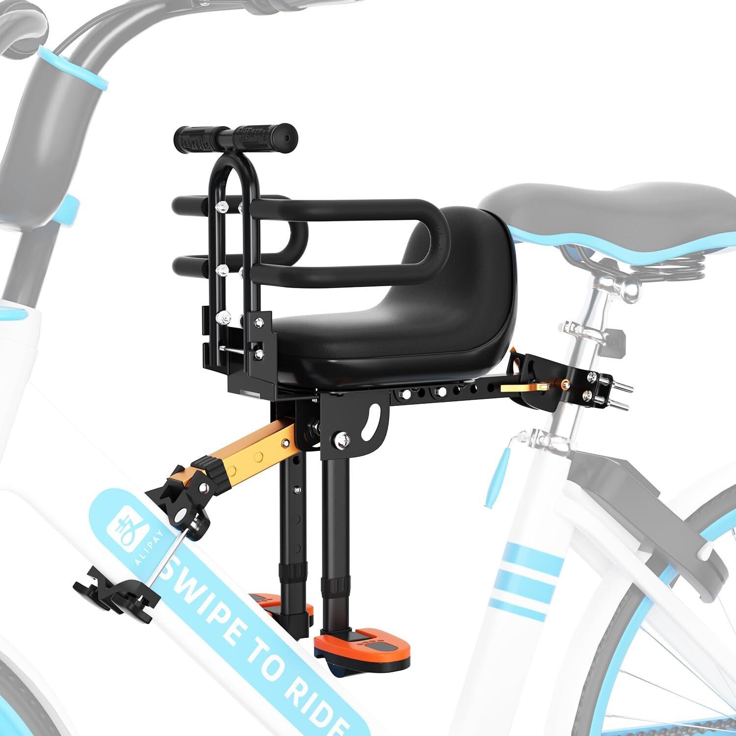 XIEEIX Front Child Bike Seat, Portable Foldable K