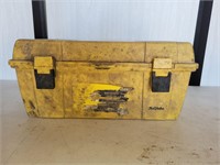 Plastic tool box with misc tools