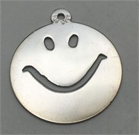 Sterling Silver Smiley Face Pendant