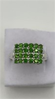 Chrome Diopside Sterling Ring Size 8.25