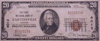 FB CARTERSVILLE GA 20 $ NATIONAL CURRENCY