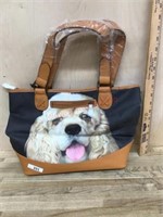 Dog print handbag