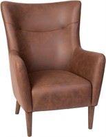 Flash Furniture Brown Faux Leather Wingback Chair