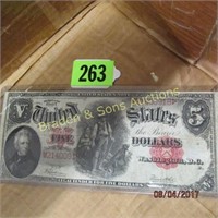 US SERIES 1907 WOODCHOPPER FIVE DOLLAR