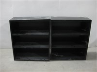 Two 13.5"x 35"x 40" Black Metal Shelves See Info