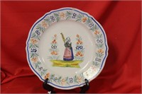 An Antique Hemriot Quimper Plate