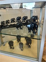 Ebony Carved Elephants Collection Assorted