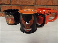 Harley Davidson Coffee Mugs, lot of 3