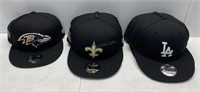 Lot of 8 Assorted Sports Snapback Hats - NEW $360
