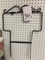 SMALL VINTAGE IRON SIGN STAND - 15.5 X 22 “