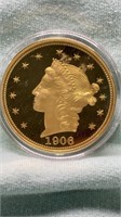 1906 Twenty Dollar Gold Coin