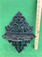 Vintage cast metal candle holder