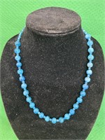 Blue coral necklace