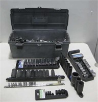 20"x 9"x 8.75" Tool Box W/Assorted Sockets